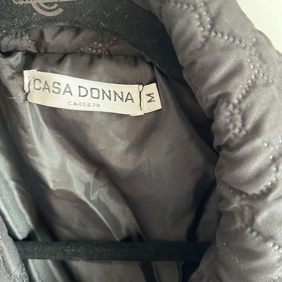 CASA Donna Black Quilted Jacket (M) - Picture 3 of 6